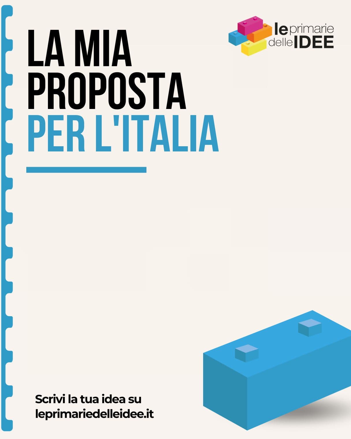 La mia proposta per l'Italia